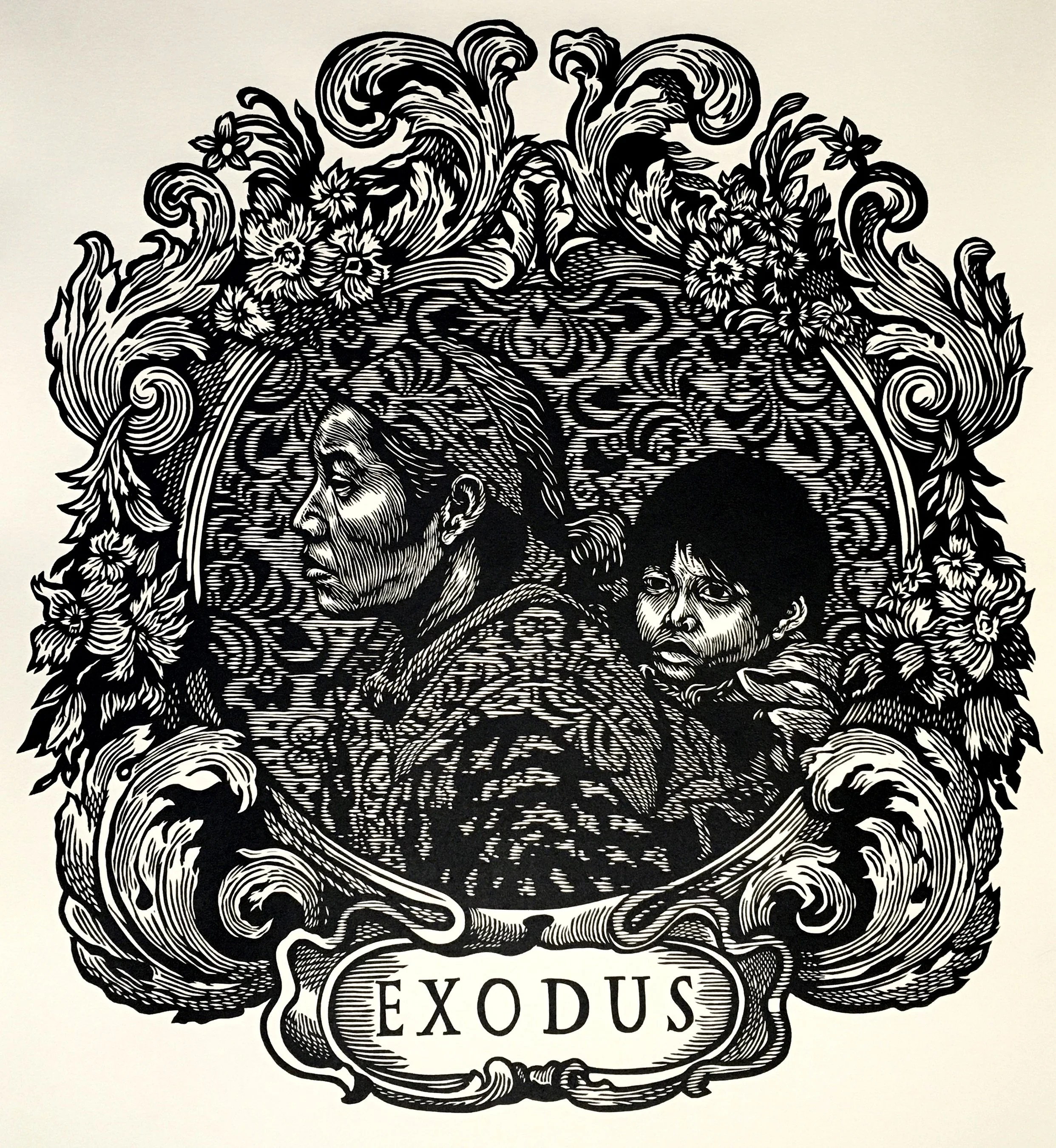 1. EXODUS. Linocut. Barberena.jpg