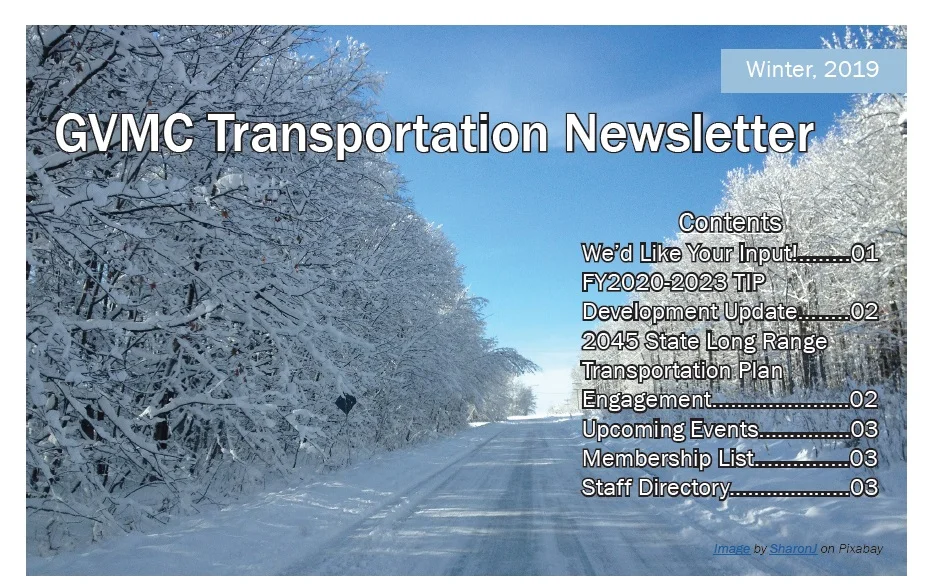 Winter Edition of Transportation Newsletter Now Available