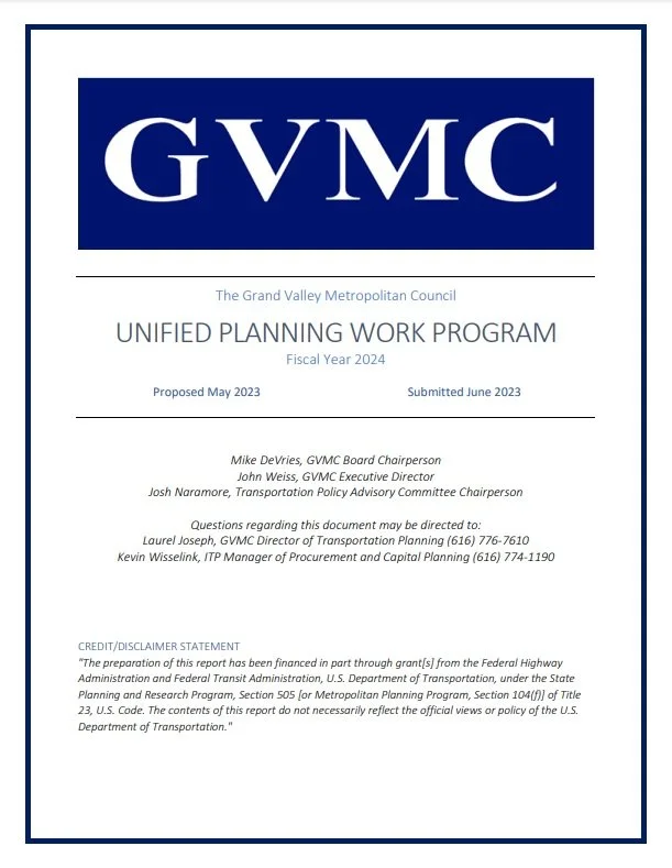 Draft FY2024 Unified Planning Work Program (UPWP) Open for Public Comment