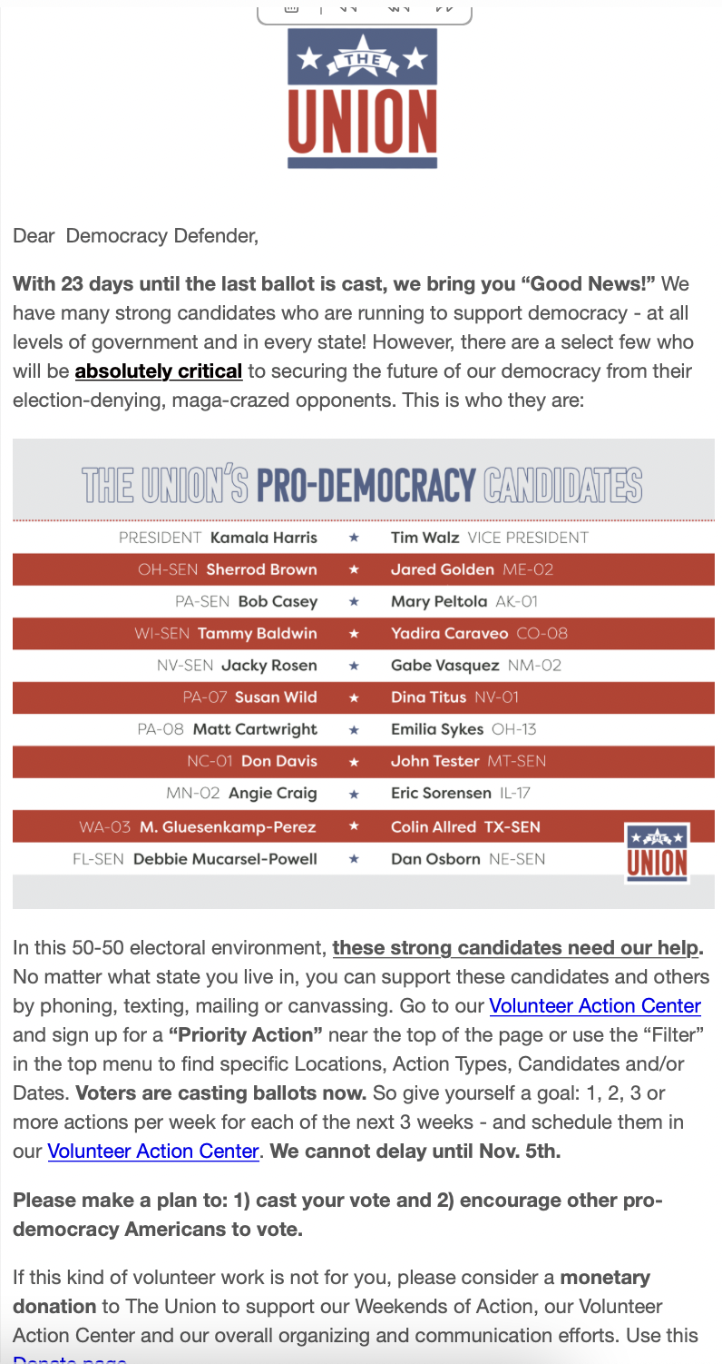  Leading meant listening to stakeholders, empowering them to present ideas, but also to narrow them down. With hundreds of elections ahead of us, we created our own list of 60 priority elections with huge democracy stakes.  