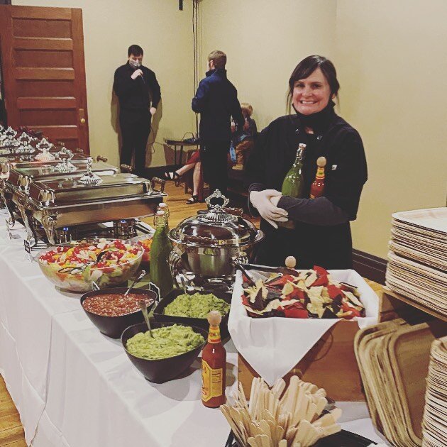 This is what #tacos #cilantrorice #blackbeans #guacamole #salsa for 240 looks like! 
.
This was our first time catering @theharrisbuildinggr - it is such a beautiful venue. Thanks for welcoming us!
.
It&rsquo;s a miracle a photo was snapped by @scott