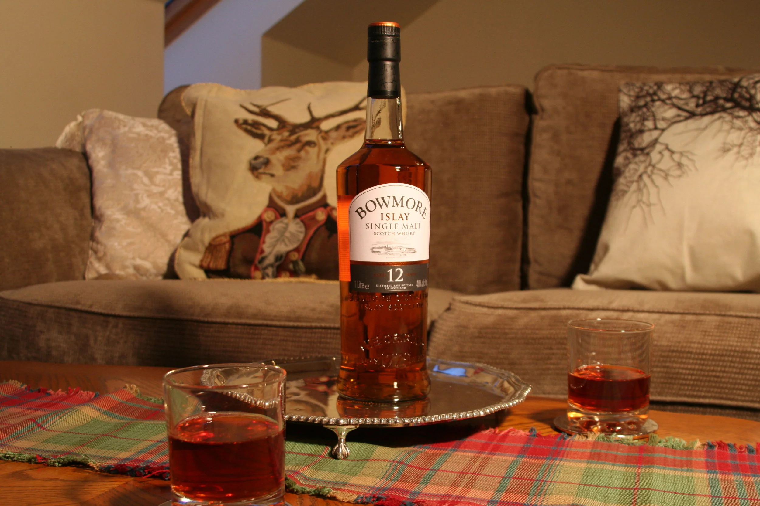 Lounge with glass table