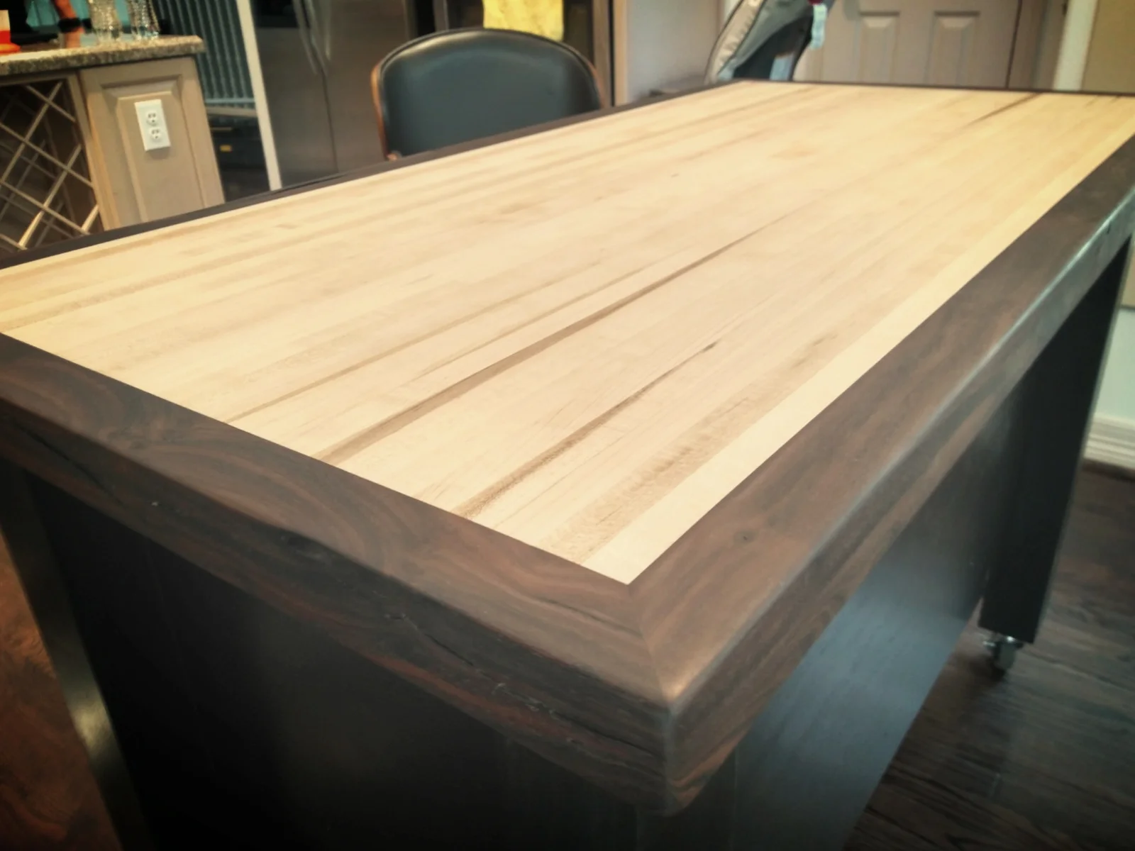Hard Maple & Black Walnut Kitchen Island
