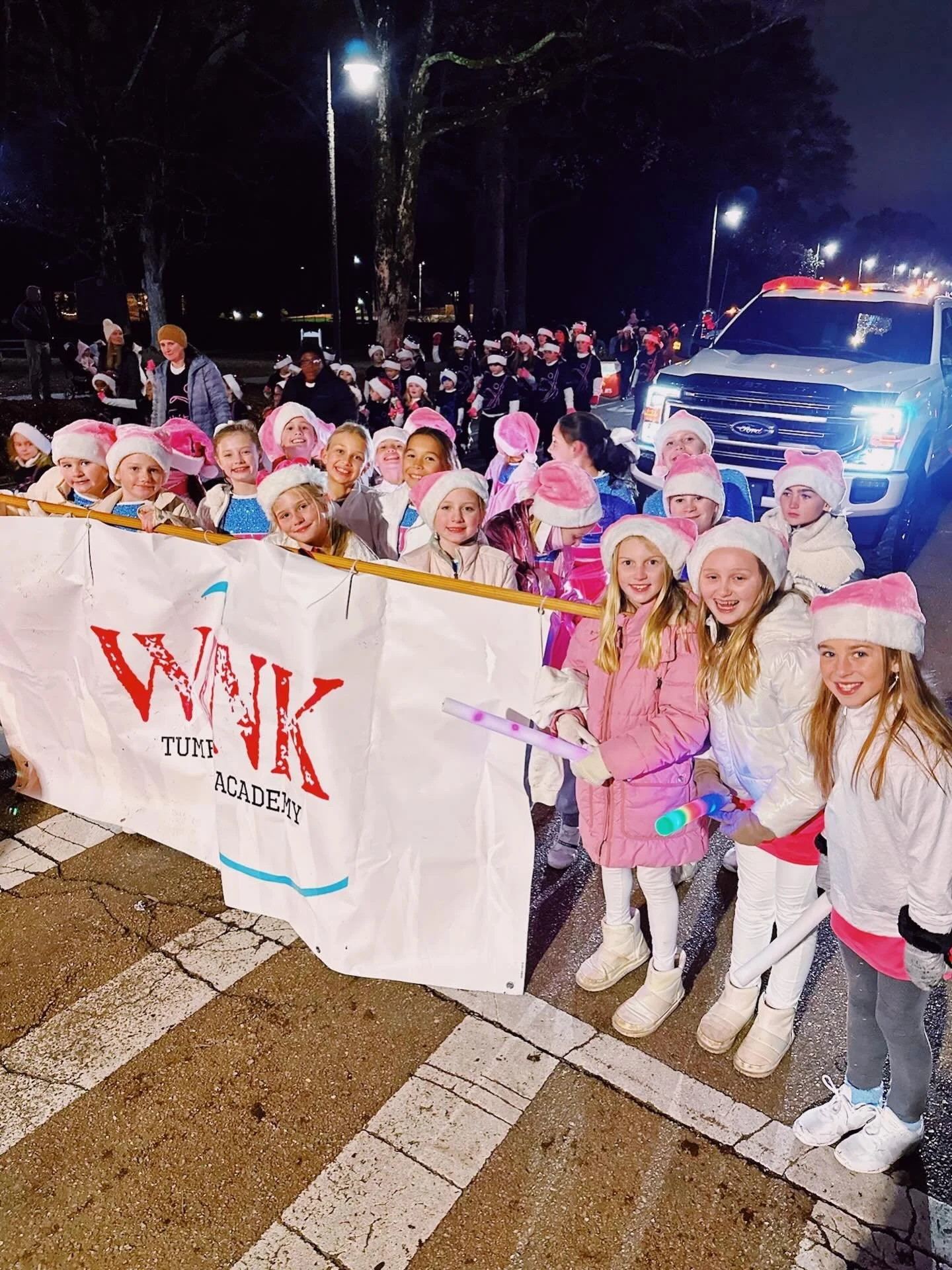 The Oxford Christmas Parade last night!! So much fun was had by our girls!! Merry Christmas to all from WINK🩵🩷🤸🏼&zwj;♀️🎅🏼🎄
