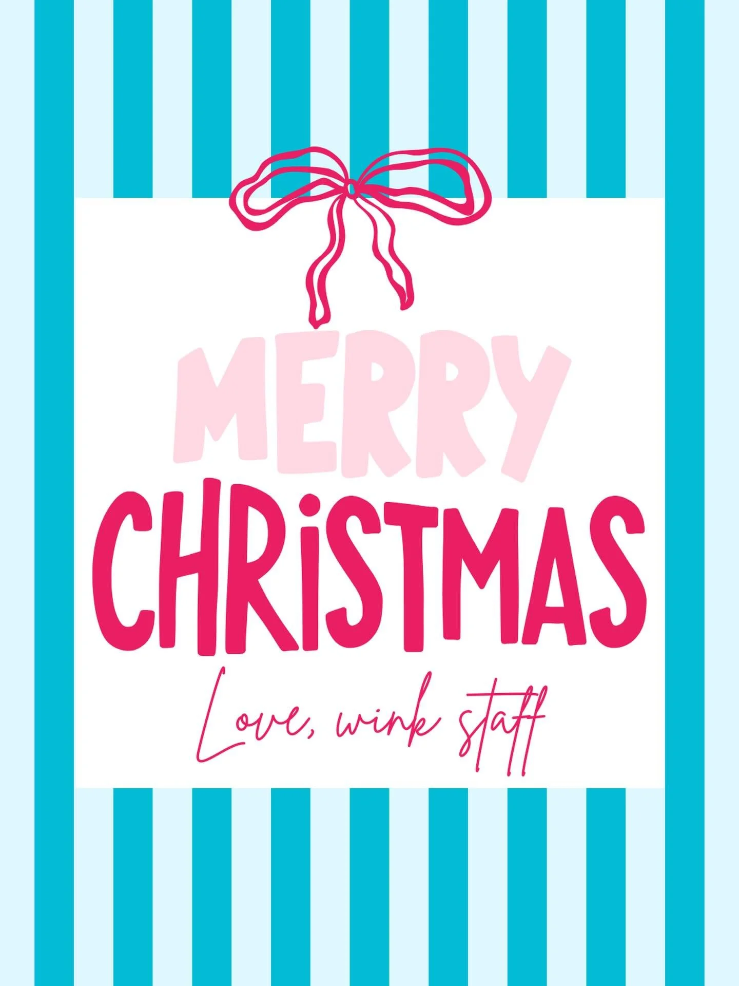 MERRY CHRISTMAS to our WINK fam!! We hope everyone has the very best day🩷🎅🏼🎄