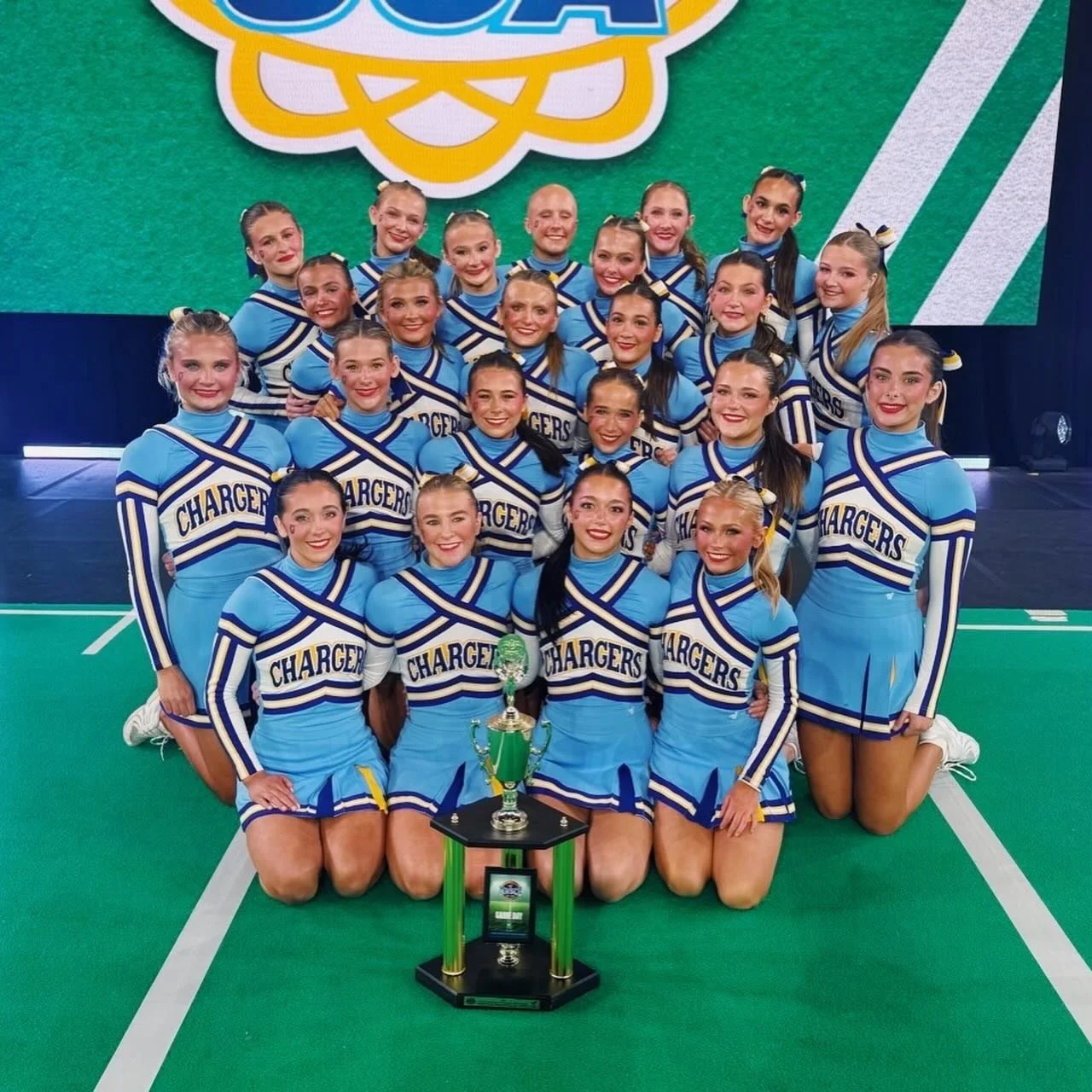A huge congratulations to OHS Cheer and our very own Coach Callie Grace for bringing some hardware back to Oxford!! 3RD IN THE NATION!! We are so proud of y&rsquo;all🥉⚡️🩵💛