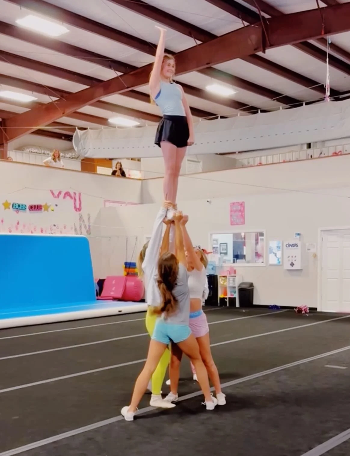 Cheer prep is in full swing at WINK!!! Be on the lookout for tryout review sessions!! LET&rsquo;S GO!!!🩷🩵🤸&zwj;♀️ #WINKway