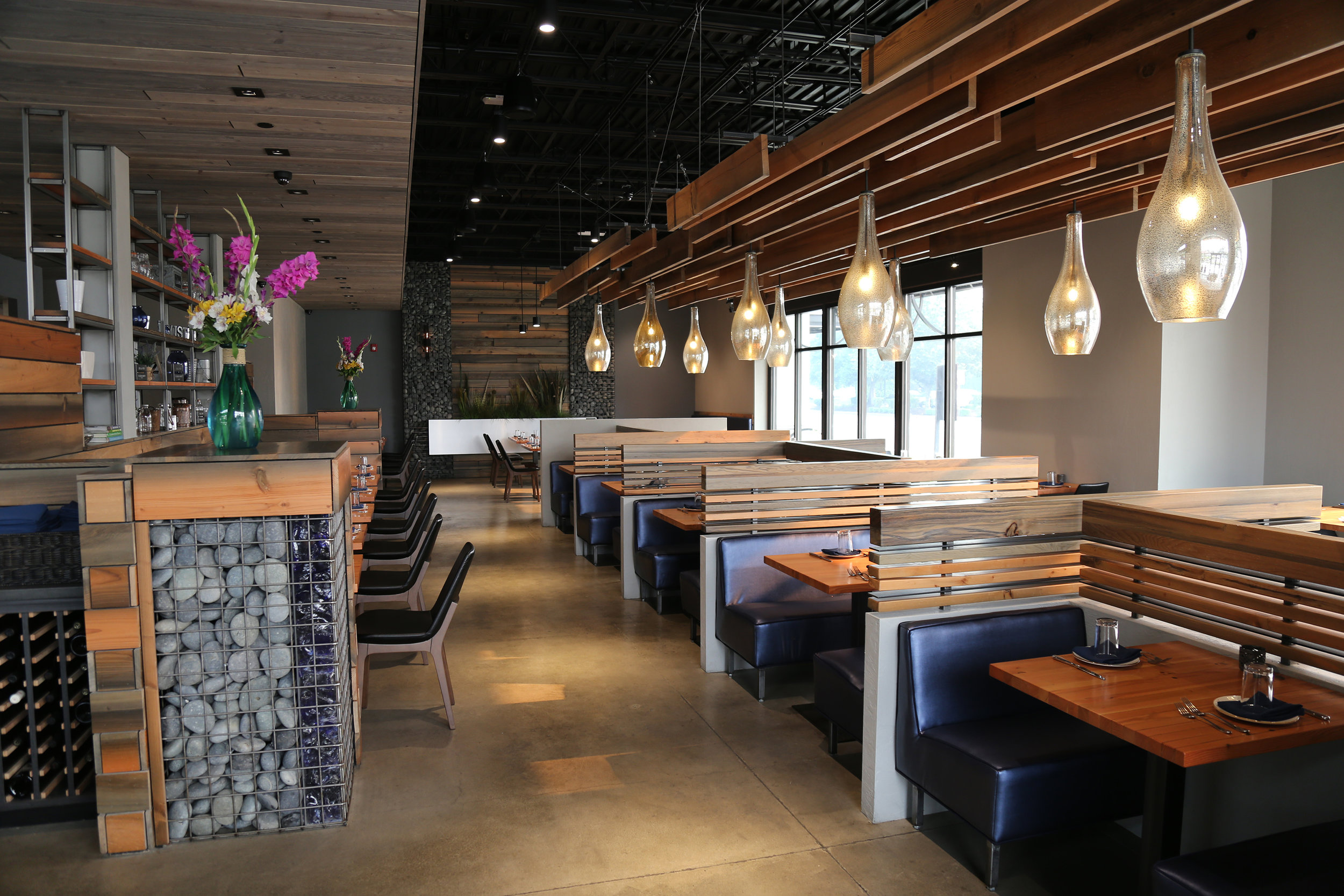 Custom restaurant tables and live edge bar tops