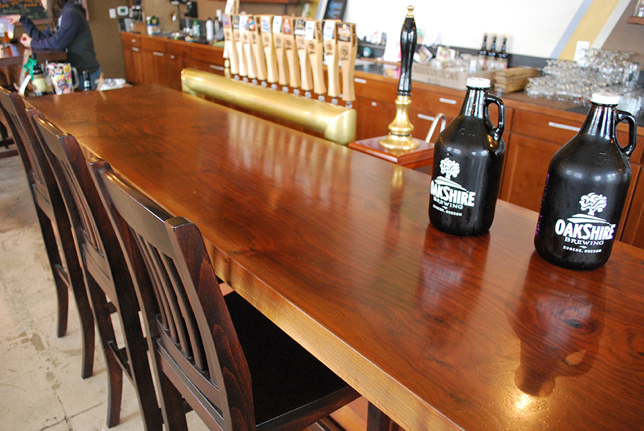 Custom restaurant tables and live edge bar tops