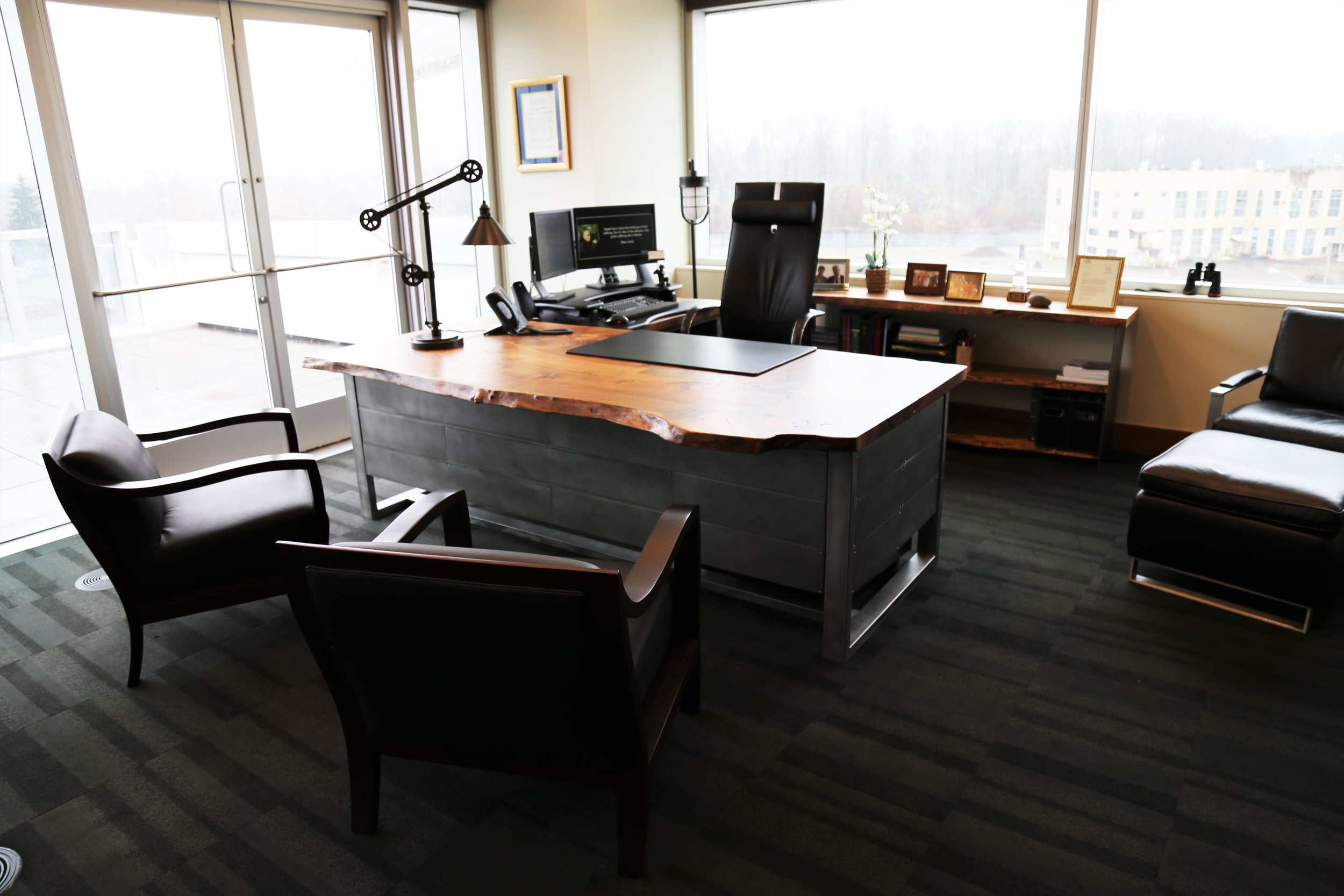 Walnut Custom conference table, desk, and office furniture