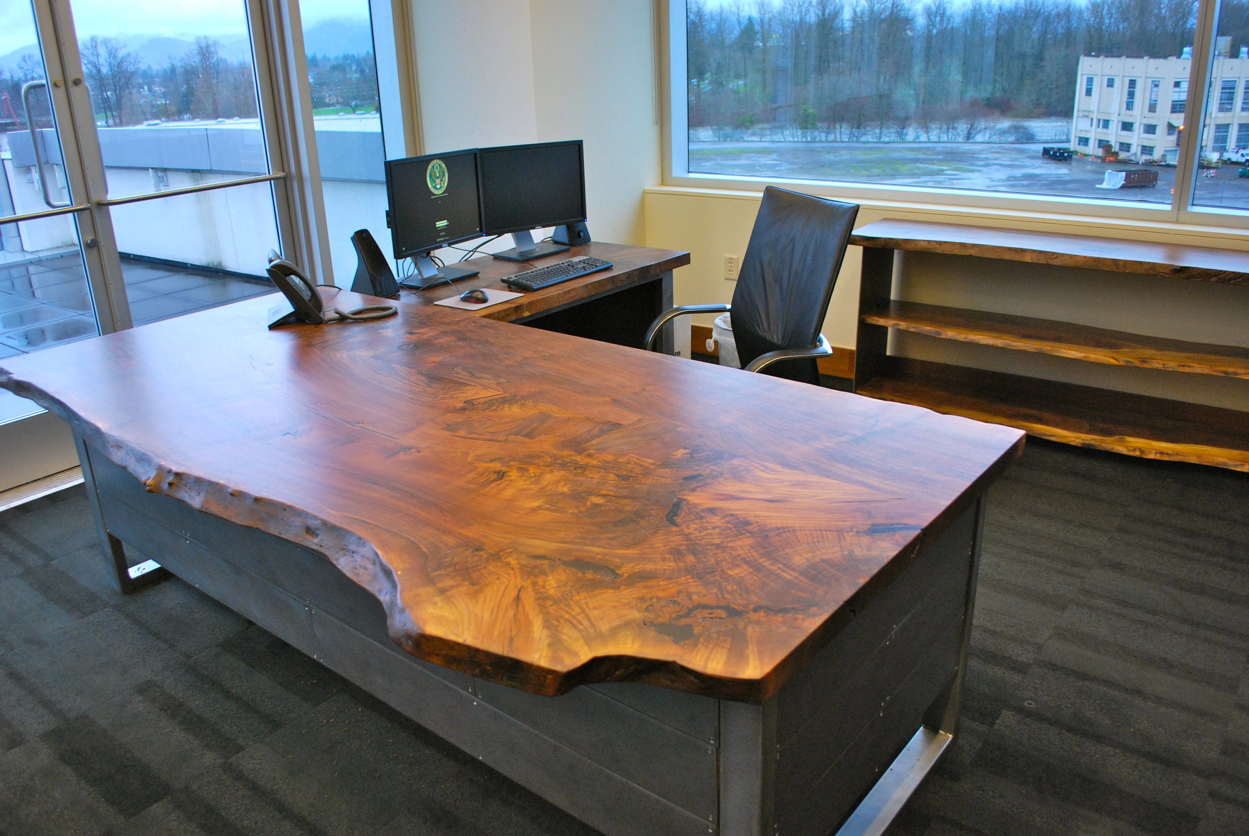 Walnut Custom conference table, desk, and office furniture