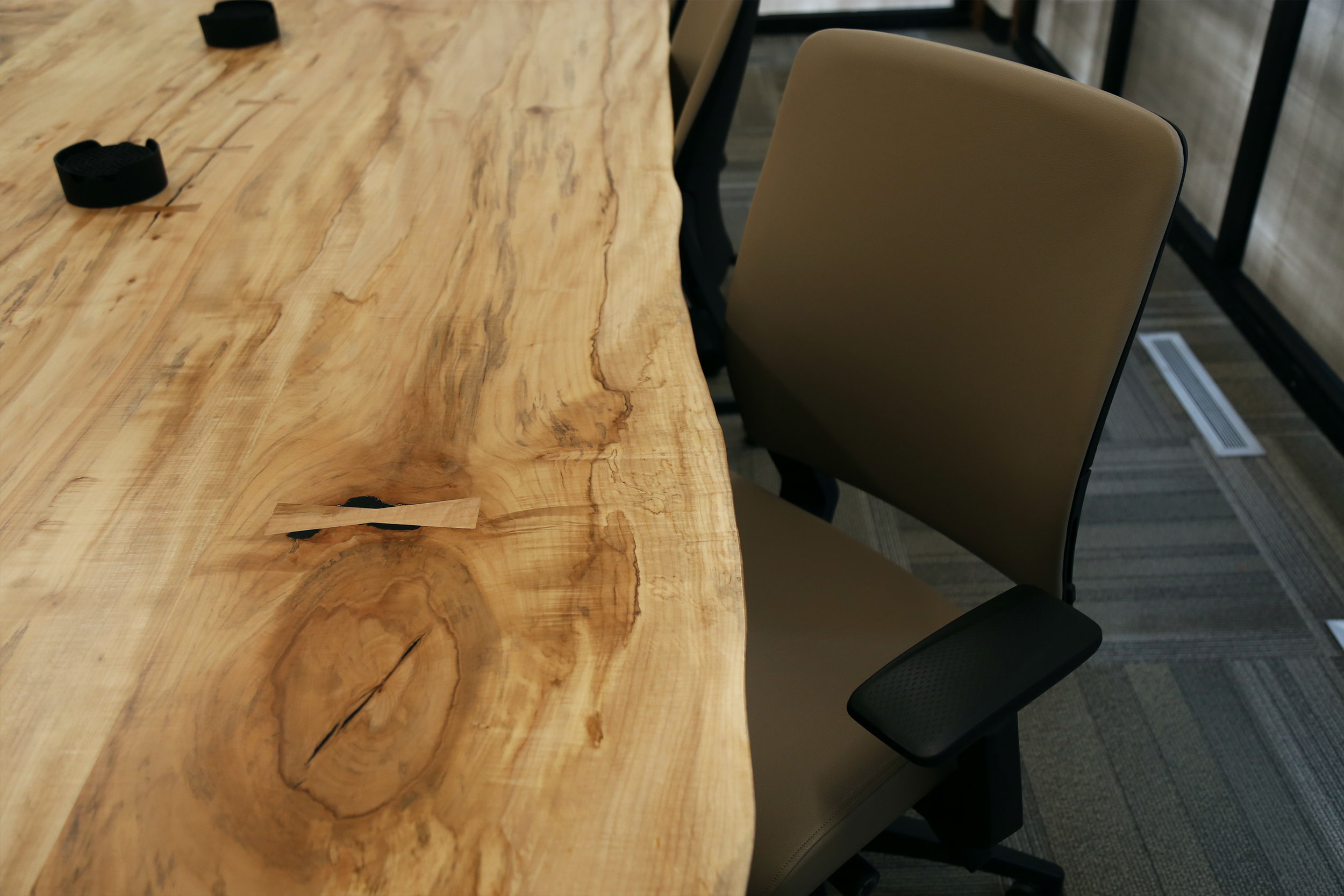 Live edge Maple custom conference table