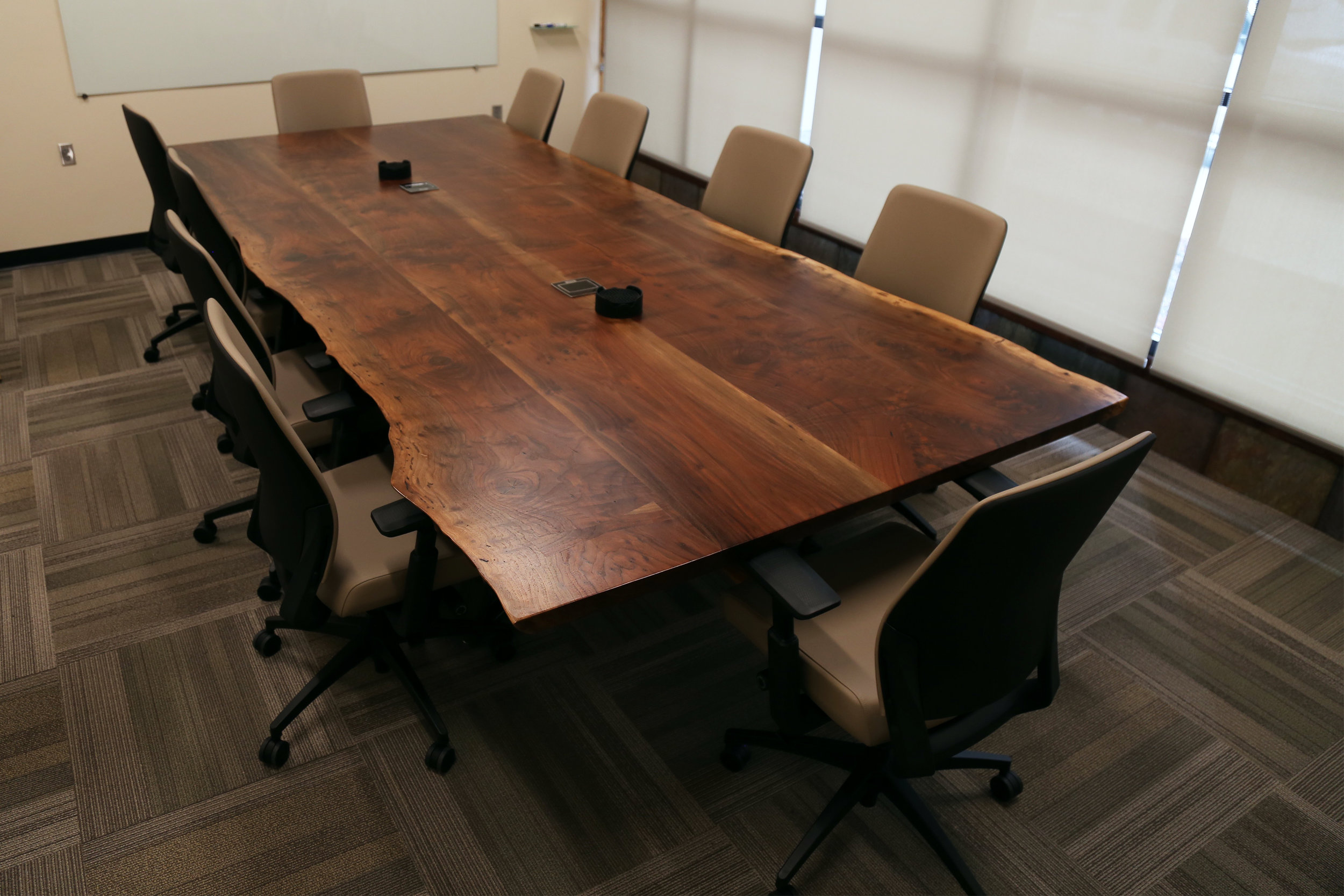 Live edge Walnut custom conference table