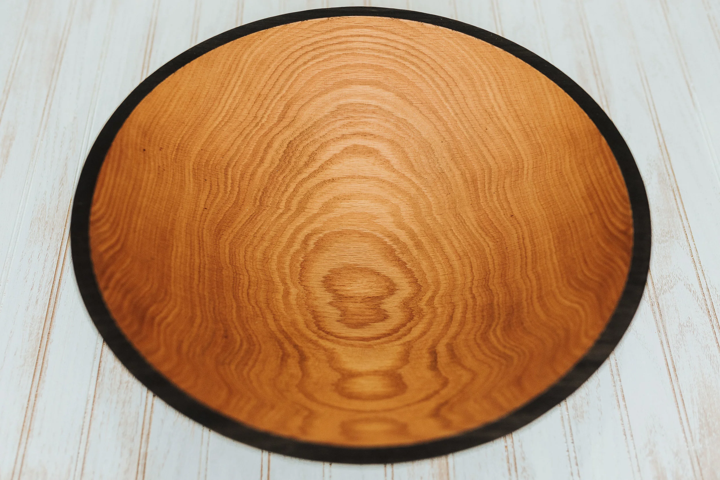 17" Red Oak Bowl (Ebonized)