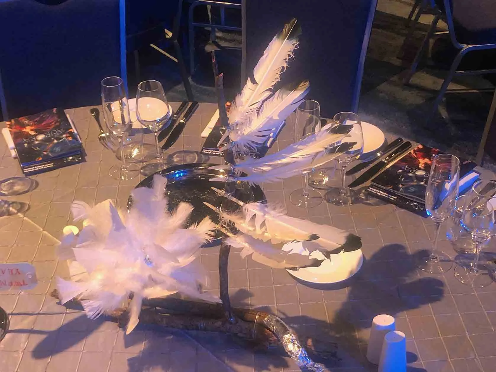 Silver Angel Wing on table
