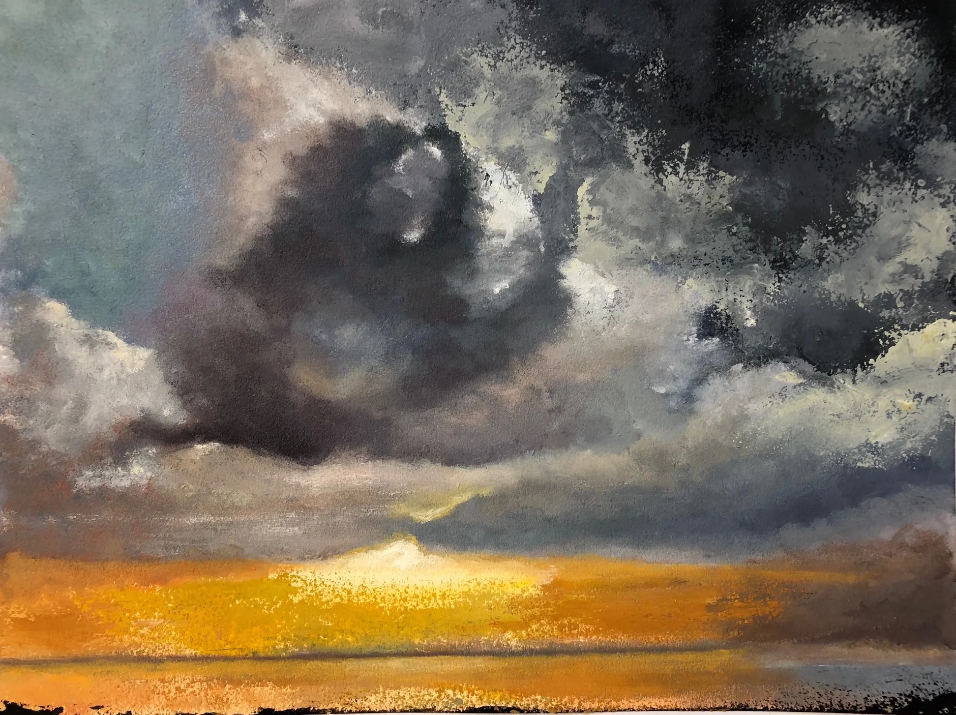 A Wash of Light, oil on oil paper, 16x12