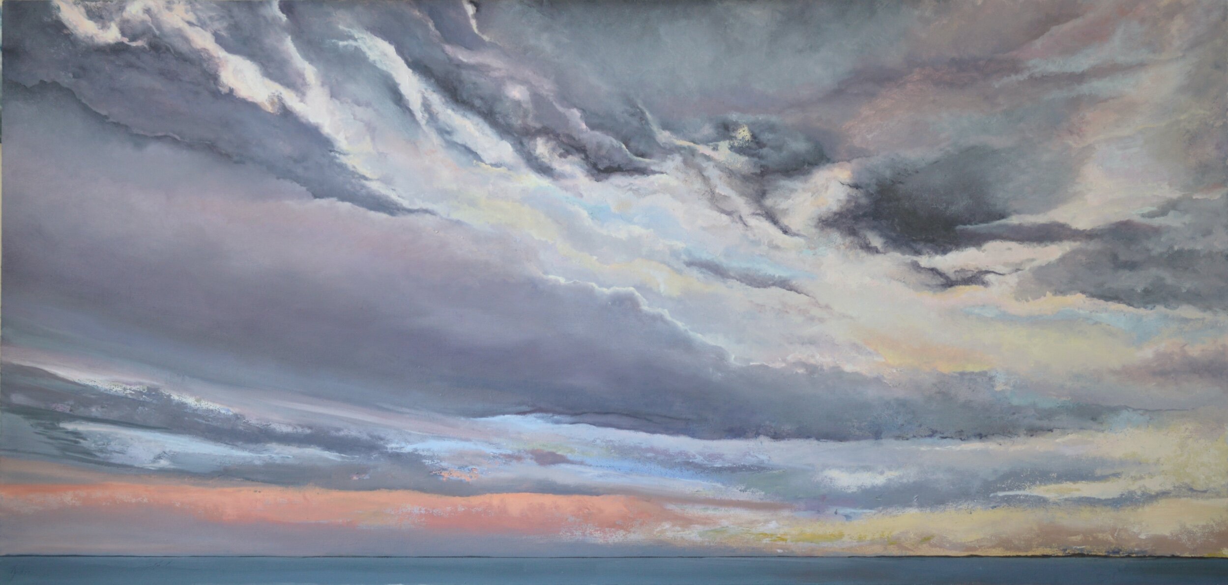 Sky 428, Oil on Panel, 24" x 50"