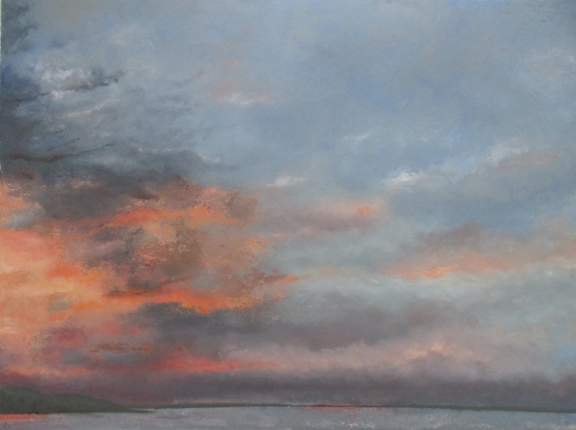 Warm Mist, Oil on Oil Paper, 32" x 40"