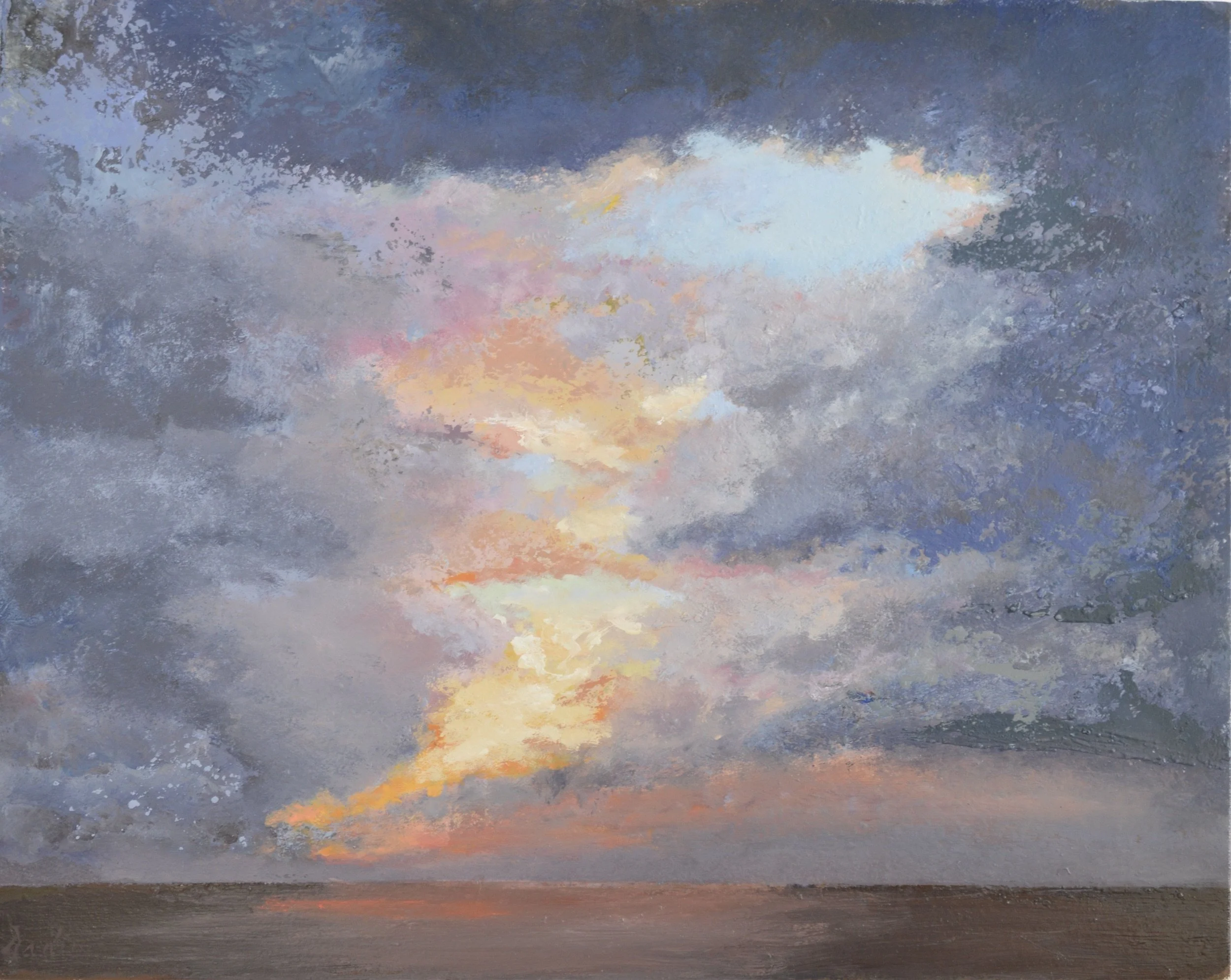 Gaining Clarity II, Oil on Mounted Panel, 8" by 10"