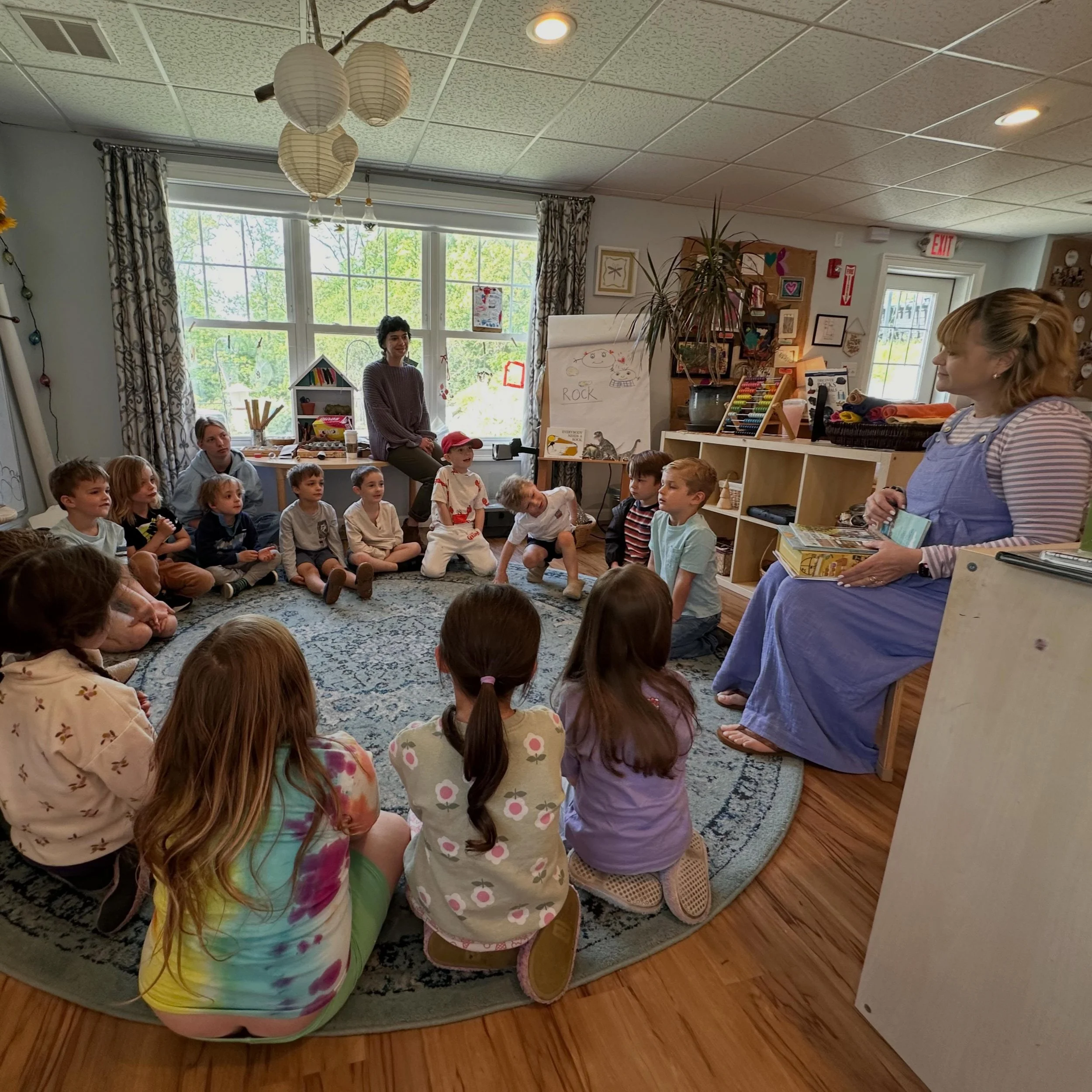 A few weeks ago, the Pre-K and Kjndrgarten classroom had the privilege of welcoming @kariblanc , an author, illustrator, and former Harmony teacher, to come and visit. 🙂

The children got to hear about her process, how she draws her characters, and 
