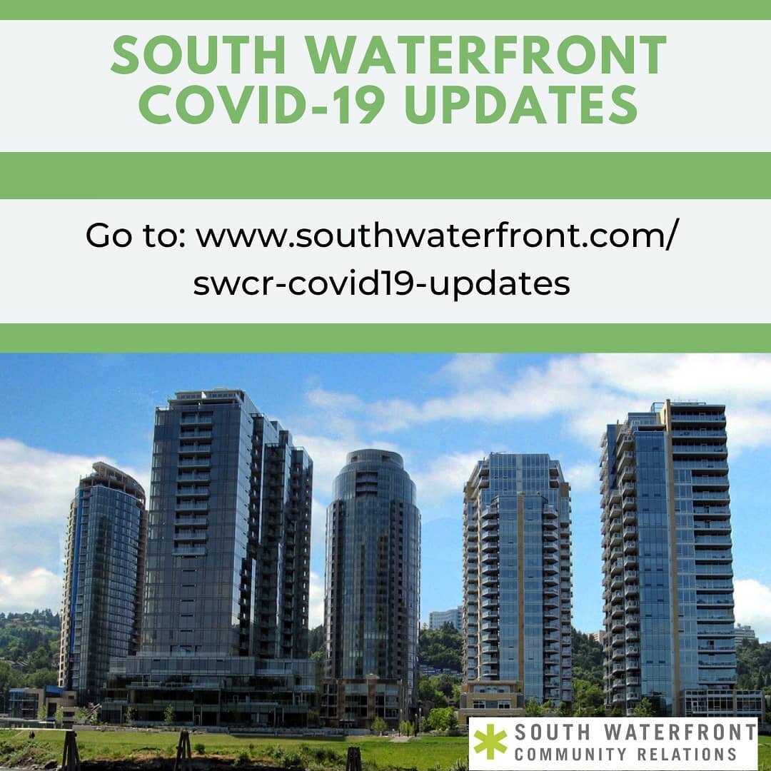 SWCR created a webpage to provide you with updates about how COVID-19 is affecting the South Waterfront community. You can view the webpage at the link in our bio. We will do our best to update this page as frequently as possible with current informa