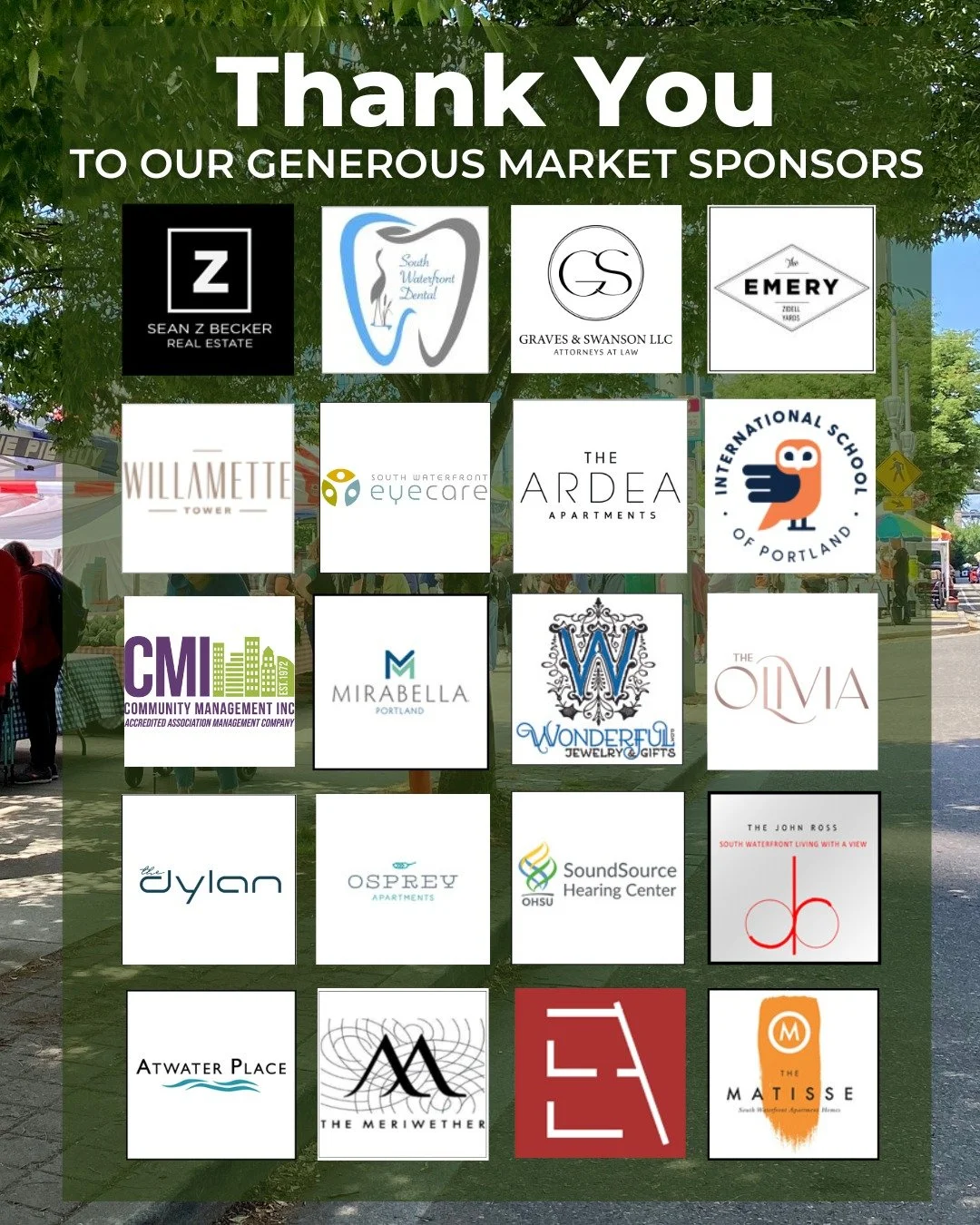The market season has officially come to a close! We would like to thank the whole community for making this season so wonderful! We especially appreciate the support of our local sponsors, their continued support helps the market strive to meet our 