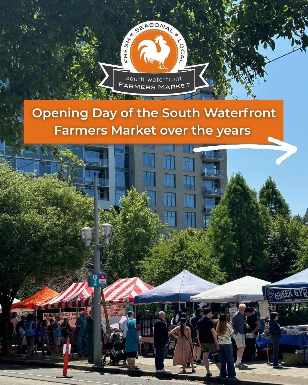Opening Day is always bountiful and beautiful at the South Waterfront Farmers Market! Stay tuned to see what it will look like on June 4th, 2026!