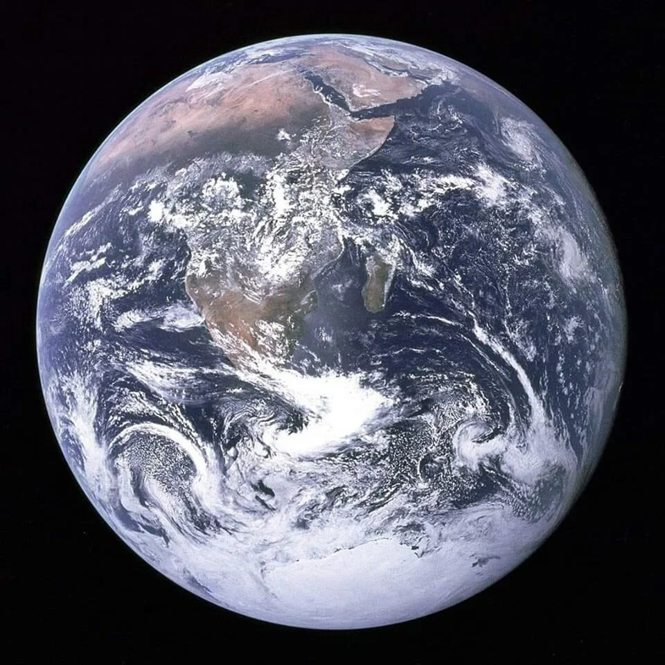 “The Blue Marble” (first full image of Earth from space, taken in 1972).
