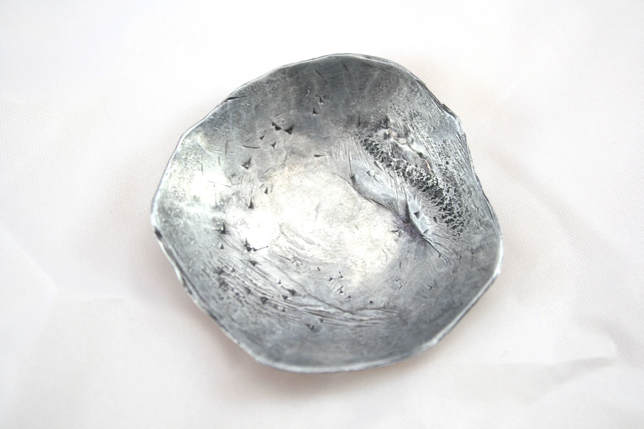 Tiny Hammered jewelry bowl