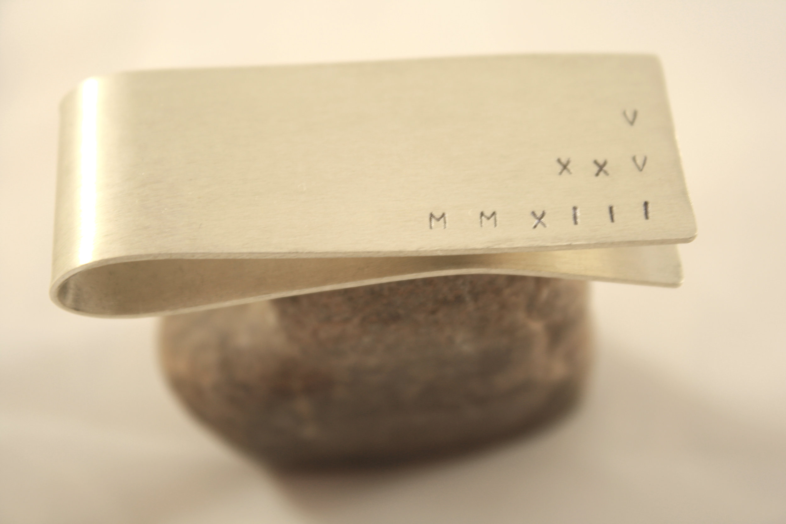 Money clip with date