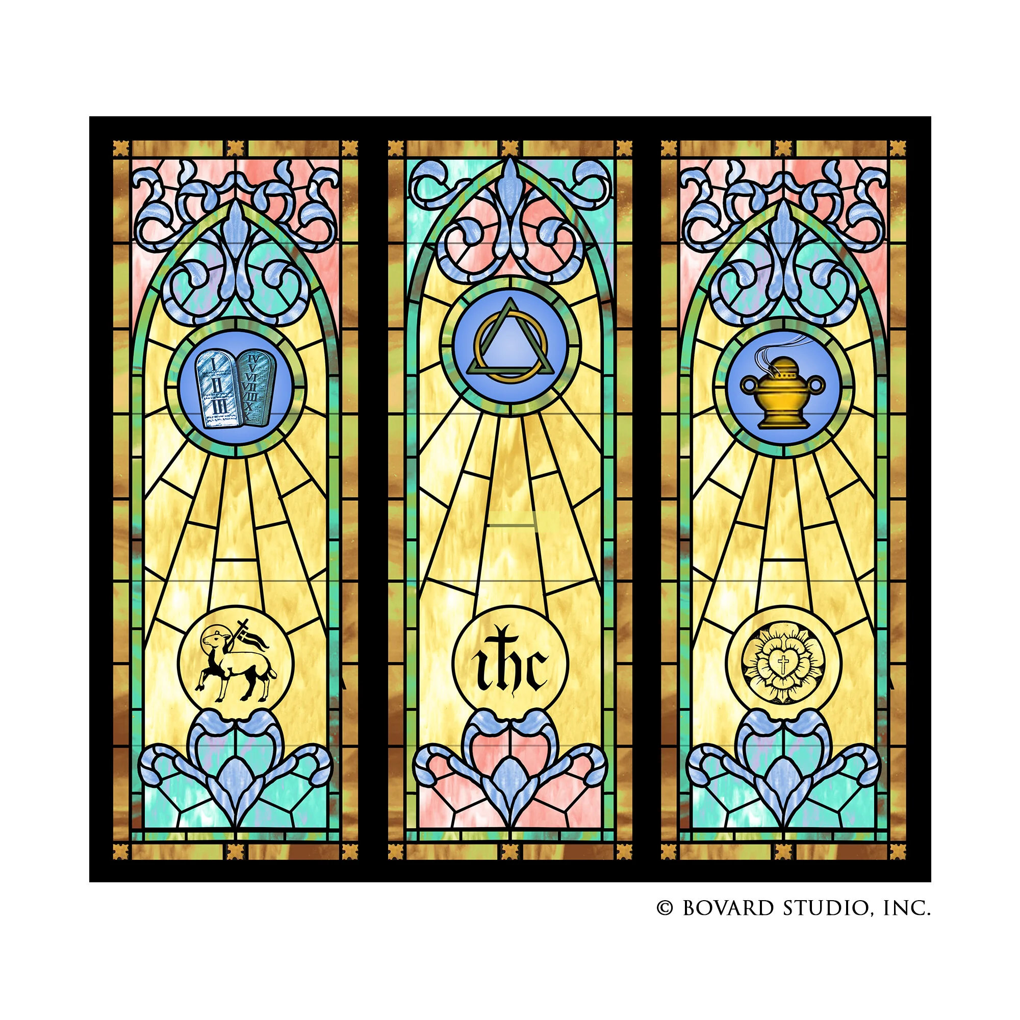 Custom Stained Glass Dexter, Iowa — Bovard Studio, Inc.