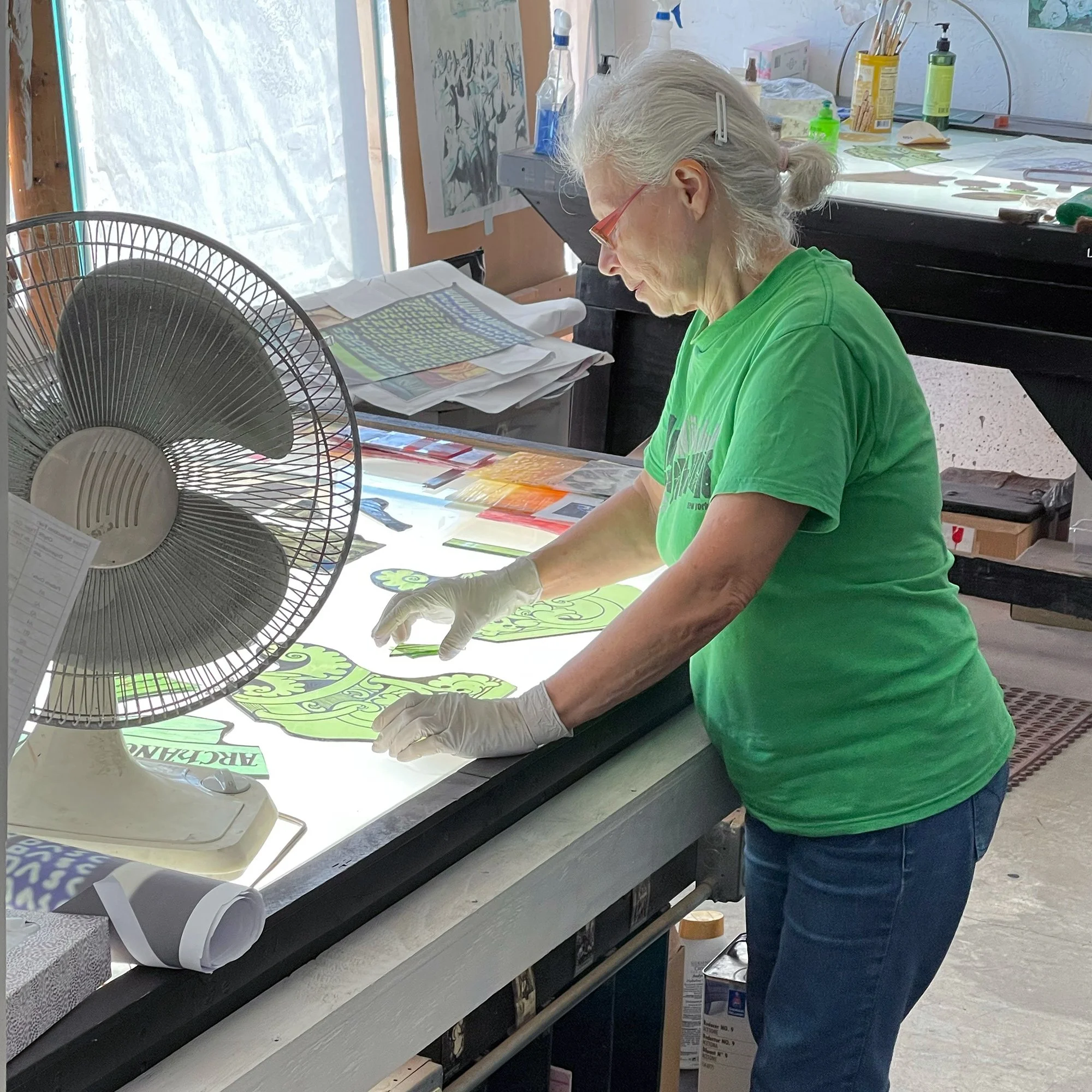 Custom Stained Glass In Progress Charleston, SC — Bovard Studio, Inc.