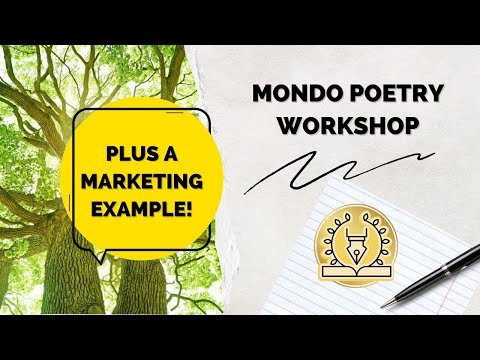 Mondo Poetry Workshop + plus bonus marketing tip example