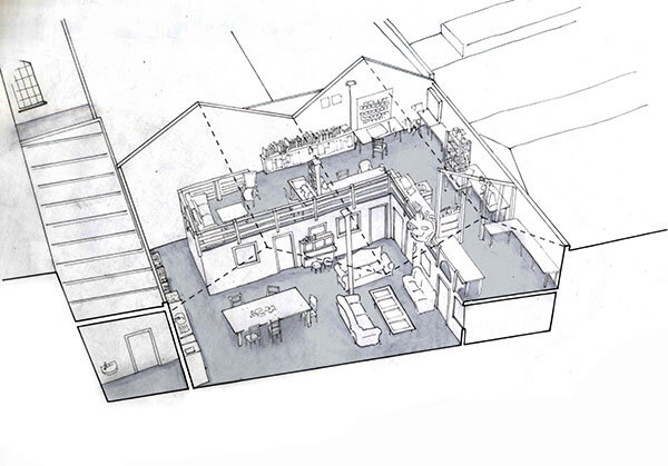 Set designer's unit - Old Peanut factory (Percy Dalton's) A3