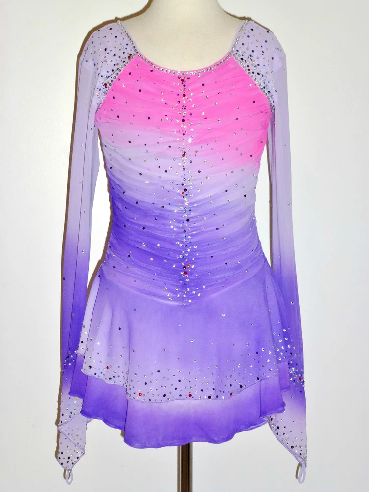 strapless open back dress Figure Skating Dress #SD351 – Skating Spirit