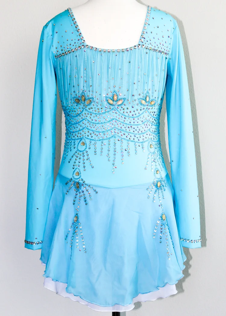 light blue figure skating dress Pale Blue Figure Skating Dress – Tania Bass
