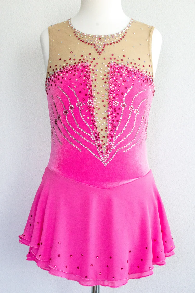 hot pink figure skating dress IceDress Figure Skating Dress - Thermal