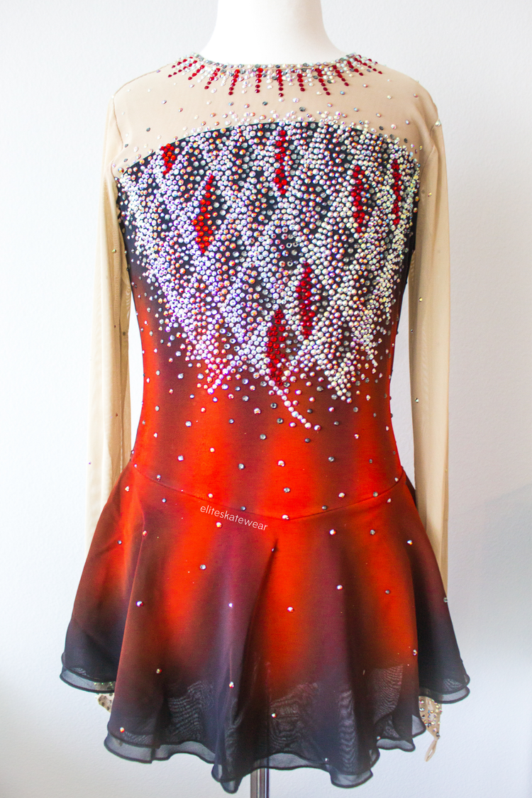 strapless open back dress Competition Figure Skating Dress