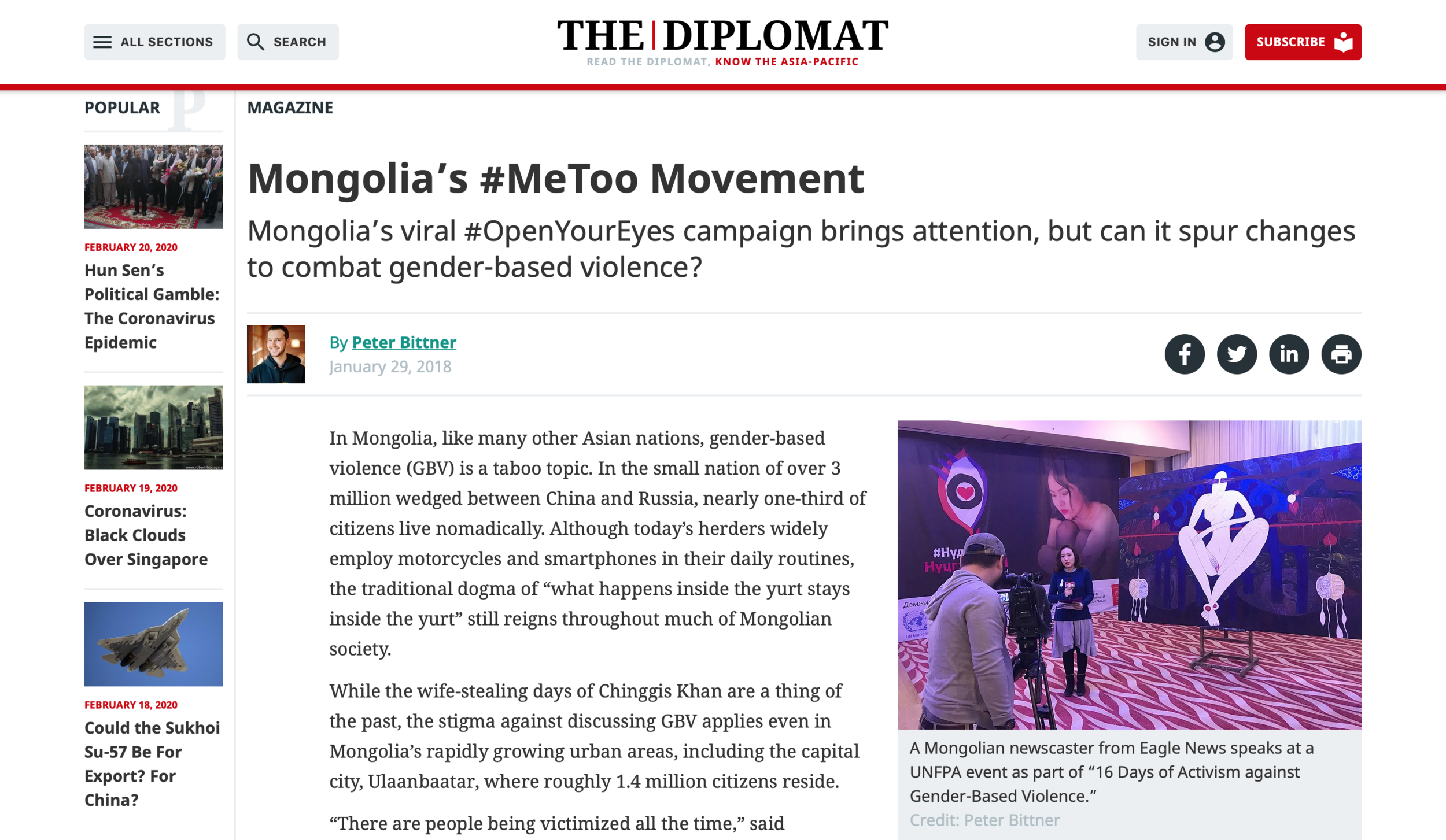The DiplomatMongolia’s #MeToo Movement