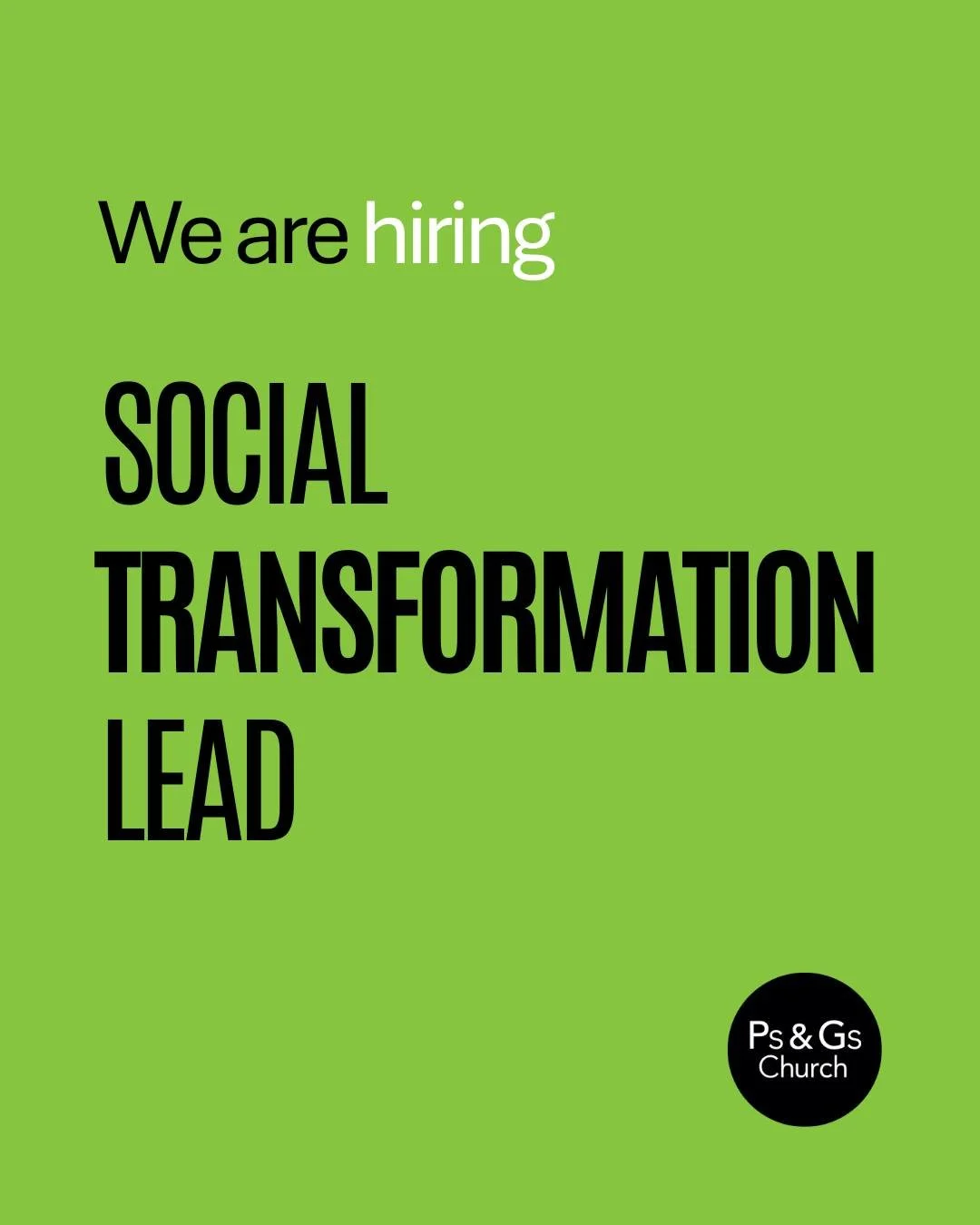 WE ARE HIRING | SOCIAL TRANSFORMATION LEAD

Are you passionate about social transformation? Do you have experience of working with people on the margins of society? Do you want to see God restore hope to people in Edinburgh? Are you a team player wit