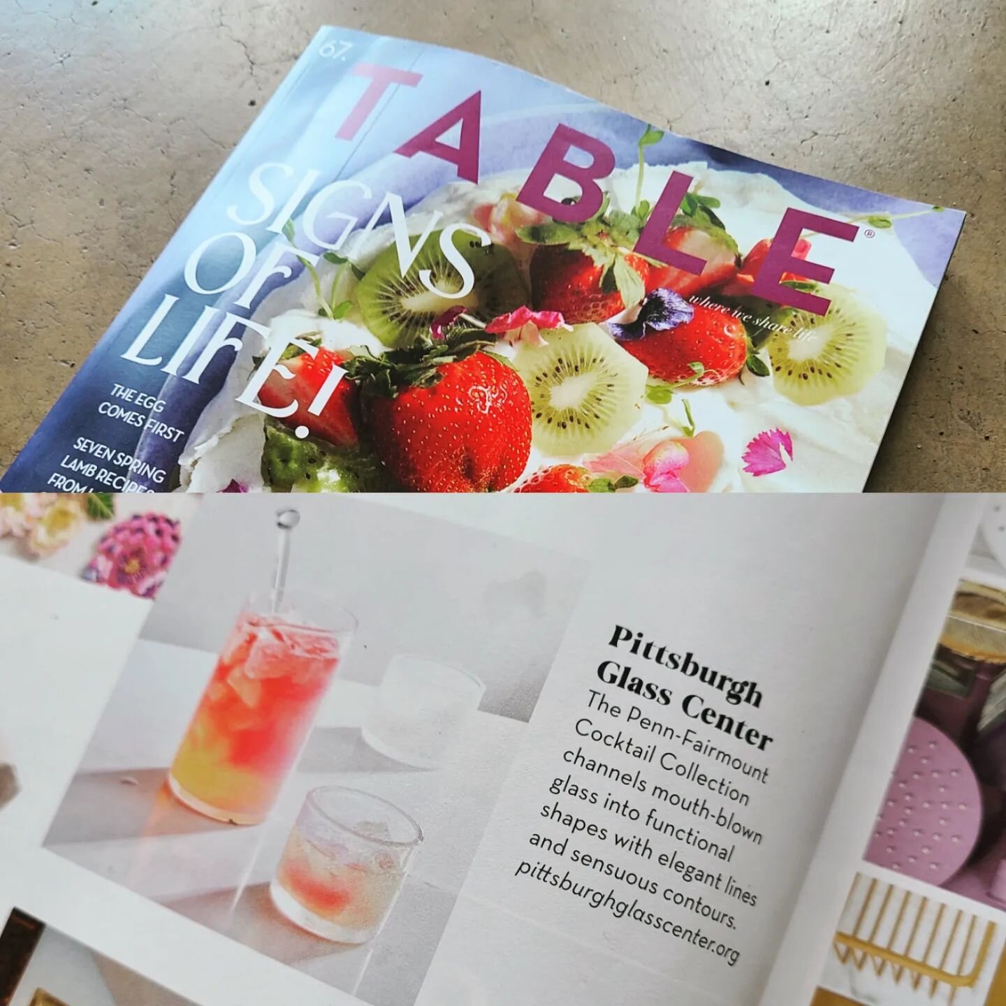 Our Mist cocktail collection has caught the attention of @tablemagazine. Made by hand at @pghglasscenter.