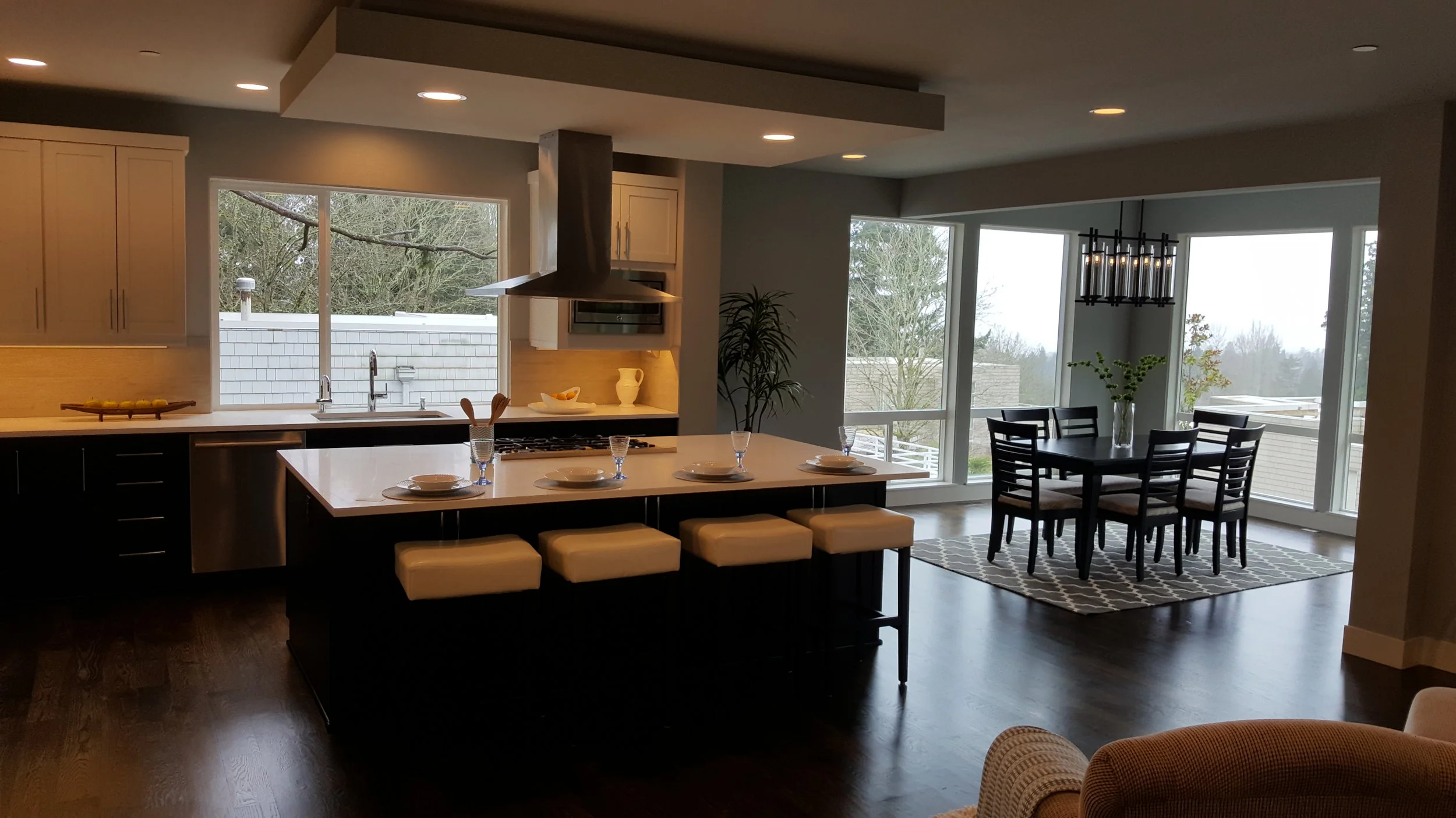 A Beautiful Well-Lit Kitchen