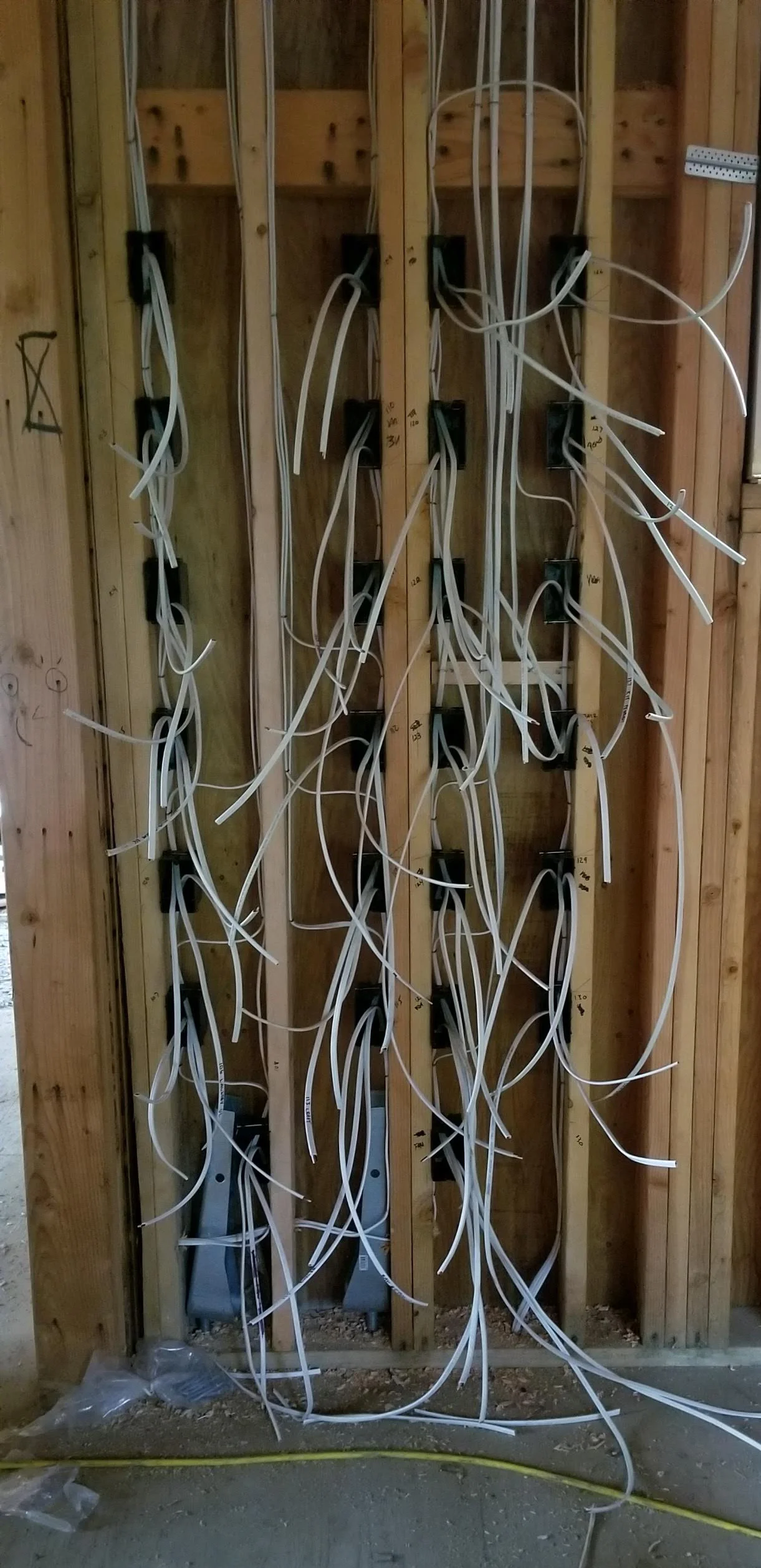 New construction in North Bend. Wires have been pulled and will soon be trimmed.