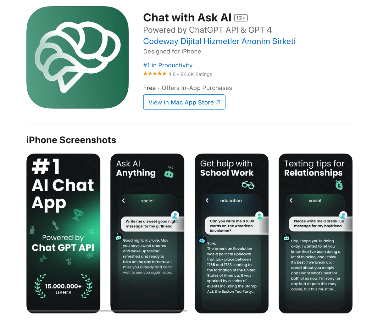 Omega AI Chat-Ask Anything on the App Store