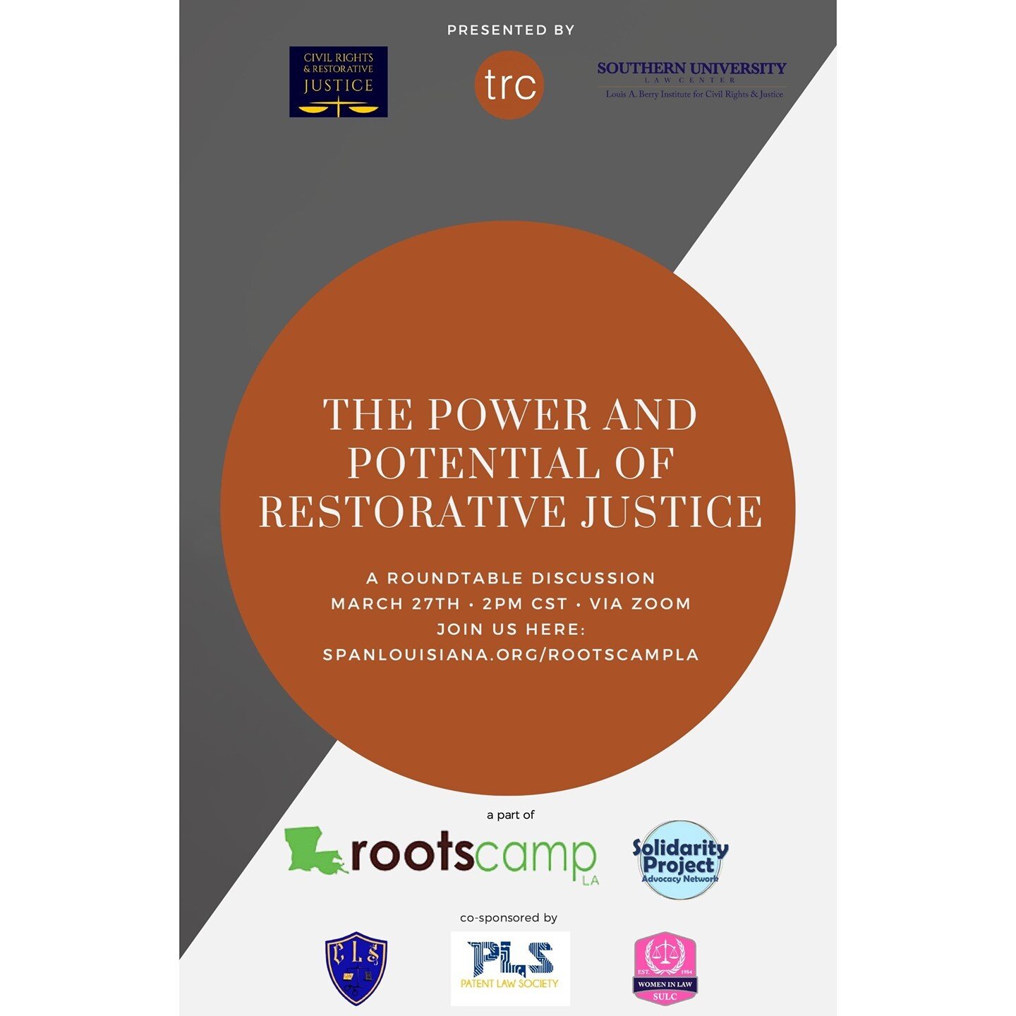 Join TRC Founder Shailly Agnihotri on March 27 for a roundtable discussion on the power and potential of restorative justice as part of RootsCamp LA 2021, the convening of over 150 forward thinking activists across the state of Louisiana.⁠
⁠
Link in 