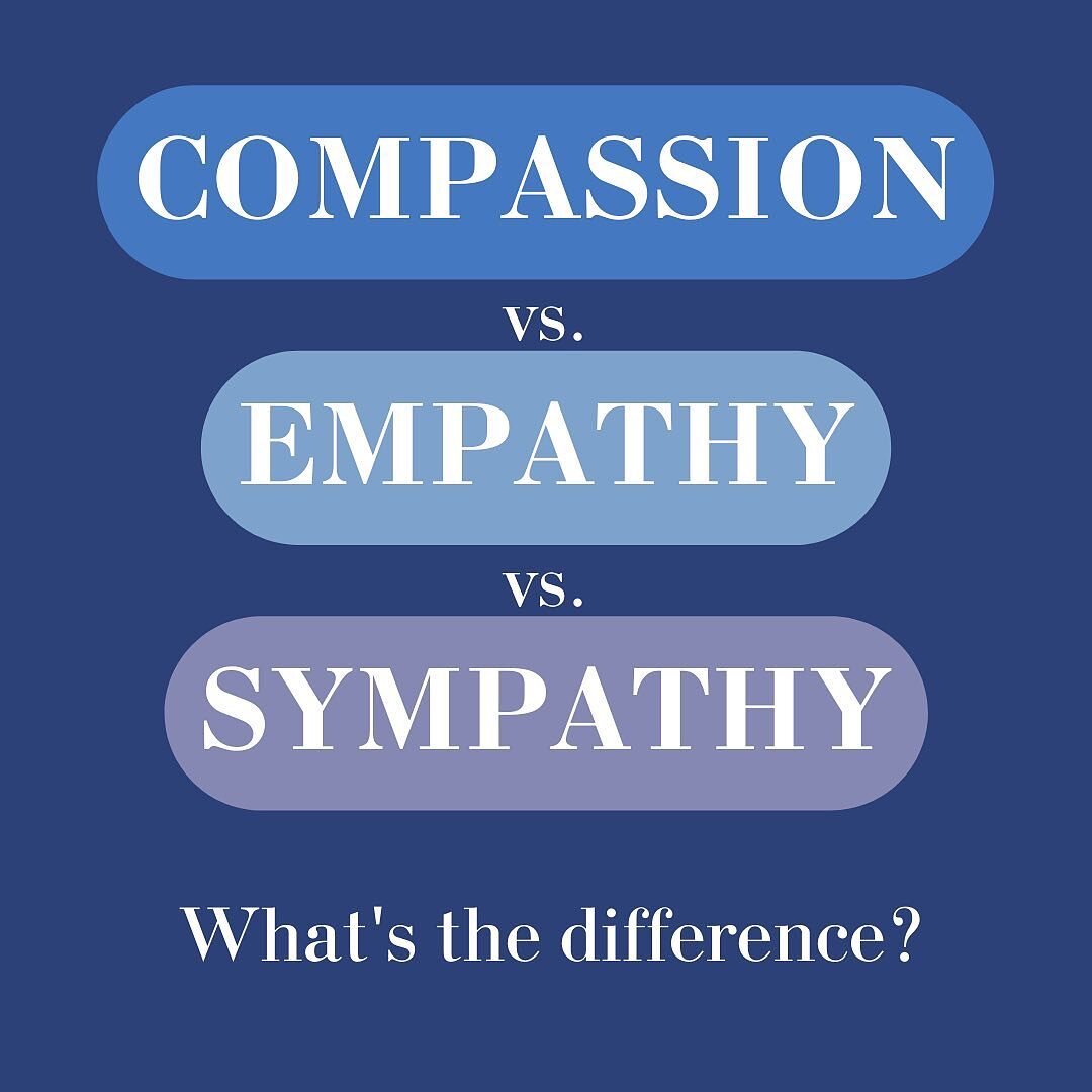 💙Compassion
vs.
🤍Empathy
vs.
💜Sympathy