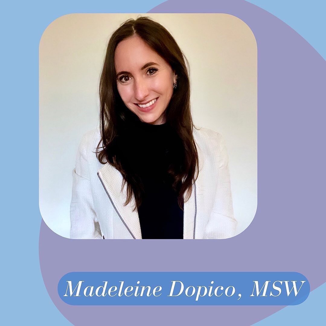 Strong In Therapy is so excited to welcome our newest associate clinician, Madeleine Dopico, MSW. 

Madeleine is a direct, empathic and energetic therapist with a straight shooting approach in treating mood and anxiety disorders, self-esteem and rela