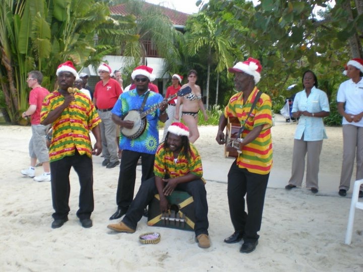 Festive Christmas Band at Couples Swept Away in Negril, Jamaica