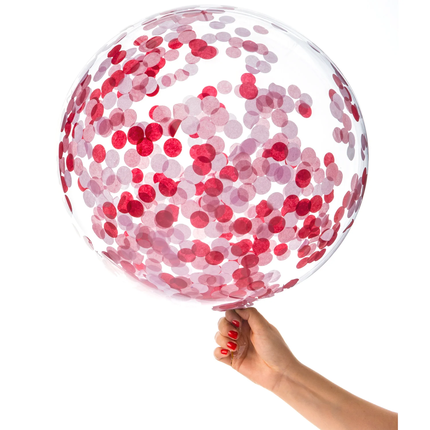 Ingen fest utan ballonger och konfetti så givetvis är vår stora röda confettiballong en ultimat dekoration för party