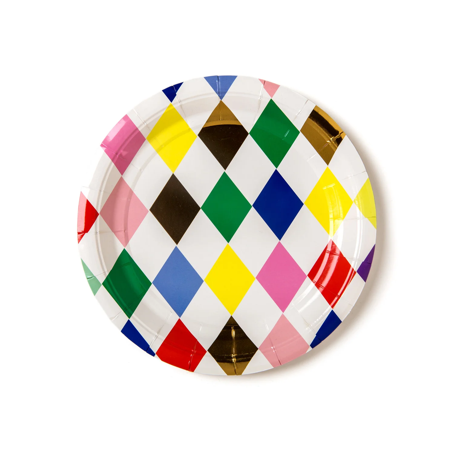 eleganta små Kaleidoscope rutiga papptallrikar av hög kvalité som gör varje dukning till en sann fest